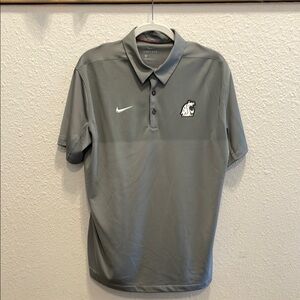 Washington State Cougars Nike Gray Performance Golf Polo Shirt